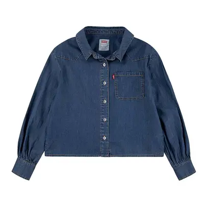 Košile Levi's L/S WESTERN DENIM SHIRT modrá barva, 3EL063