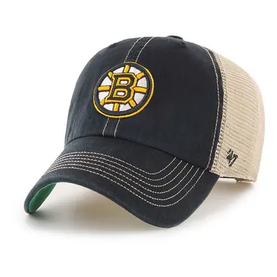 Kšiltovka 47 brand NHL Boston Bruins černá barva, s aplikací, H-TRWLR01GWP-BK