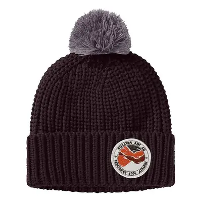 Dětská čepice Jack Wolfskin POMPOM BADGE vínová barva