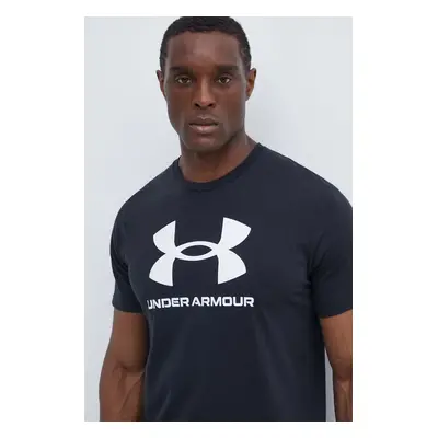 Tričko Under Armour černá barva, s potiskem