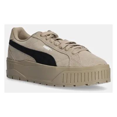 Semišové sneakers boty Puma Karmen II zelená barva, 397457