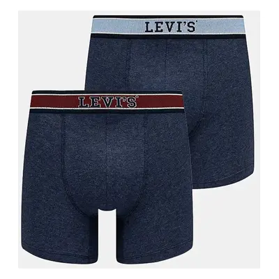 Boxerky Levi's 2-pack pánské, tmavomodrá barva, 37149-1020