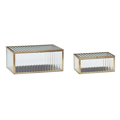 Škatulka Hübsch Ripple Glass 2-pack