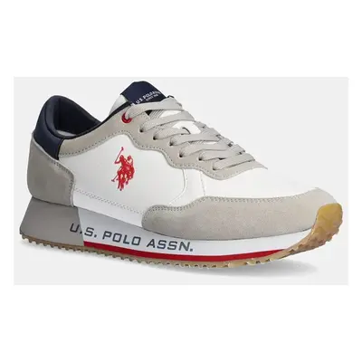 Sneakers boty U.S. Polo Assn. CLEEF bílá barva, CLEEF006M/DUS1