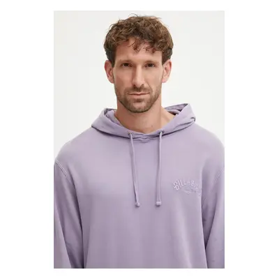 Mikina Billabong Wave Washed Pullover pánská, fialová barva, s kapucí, hladká, ABYFT00474