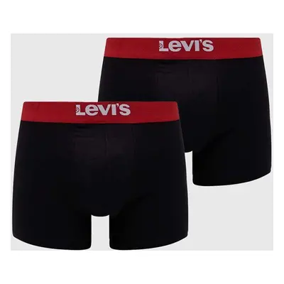 Boxerky Levi's 2-pack pánské, černá barva, 37149.0811-008