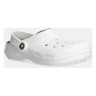 Dětské pantofle Crocs CLASSIC LINED CLOG bílá barva, 207010