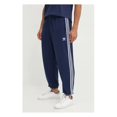 Kalhoty adidas Originals pánské, tmavomodrá barva, vzorované, IZ2489