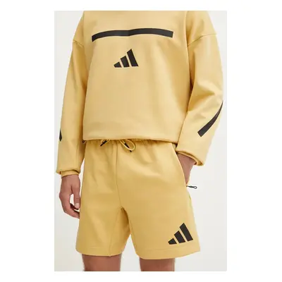 Kraťasy adidas ZNE pánské, žlutá barva, JF2456