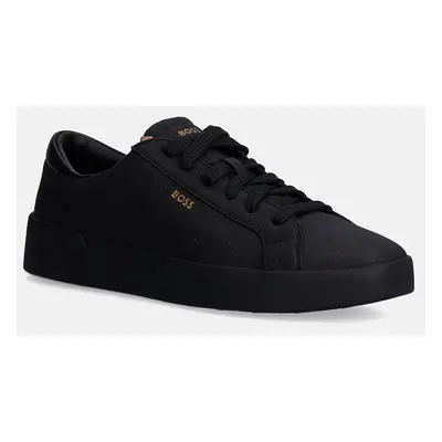 Kožené sneakers boty BOSS Belwar černá barva, 50529509