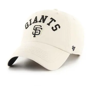 Bavlněná baseballová čepice 47 brand MLB San Francisco Giants béžová barva, s aplikací, B-CLBFB2