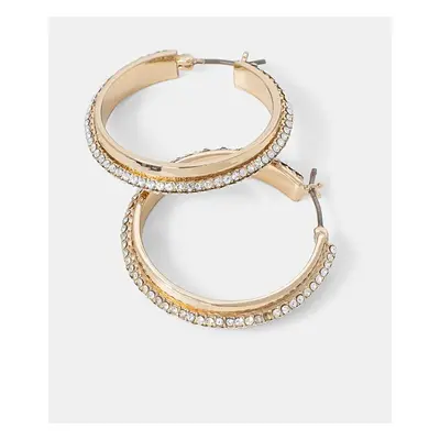 Náušnice Lauren Ralph Lauren PE 30MM PAVE HOOP 14G00872