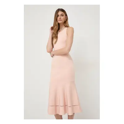 Šaty Victoria Beckham oranžová barva, midi, 1124KDR005079A