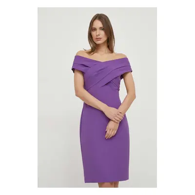 Šaty Lauren Ralph Lauren fialová barva, mini, 253936390