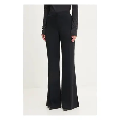 Kalhoty Stine Goya dámské, černá barva, široké, high waist, P011-2273