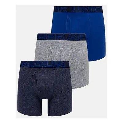 Boxerky Under Armour 3-pack pánské, tmavomodrá barva