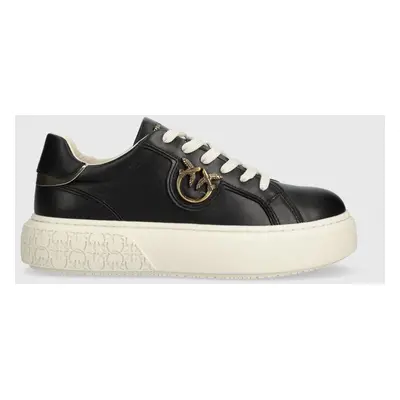 Kožené sneakers boty Pinko SS0003 P014 ZI8 černá barva, Yoko 01