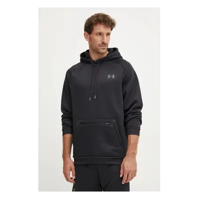 Tréninková mikina Under Armour Armour Fleece Pro Kanga černá barva, s kapucí, 1389342