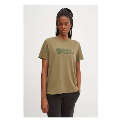 Tričko Fjallraven Fjällräven Logo Tee W zelená barva, F87146.620