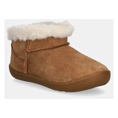 Dětské zimní boty UGG KINSEY hnědá barva, 1157631T