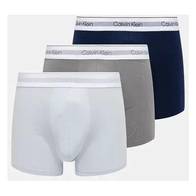 Boxerky Calvin Klein Underwear 3-pack pánské, modrá barva, 000NB3954A