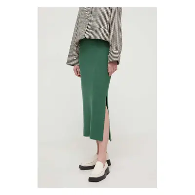 Sukně By Malene Birger zelená barva, midi