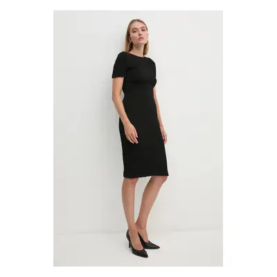 Šaty Dkny černá barva, midi, DD4E2931