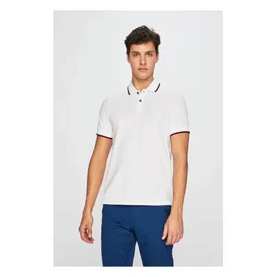 Bavlněné polo tričko Armani Exchange bílá barva, hladké, 8NZF75 Z8M5Z