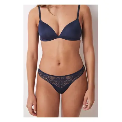 Tanga women'secret FEMININE TRENDY tmavomodrá barva, 4218732