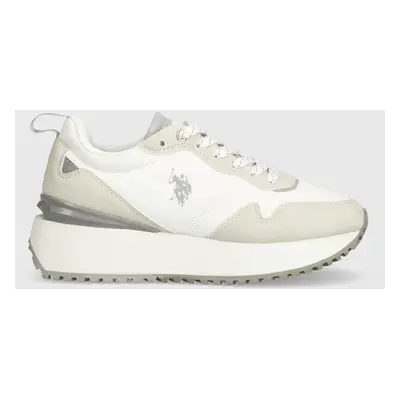 Sneakers boty U.S. Polo Assn. BAYLE bílá barva, BAYLE001W 4NH1