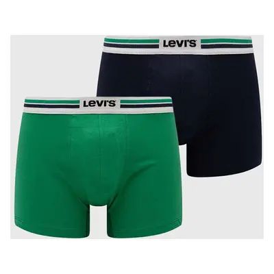 Boxerky Levi's 2-pack pánské, zelená barva