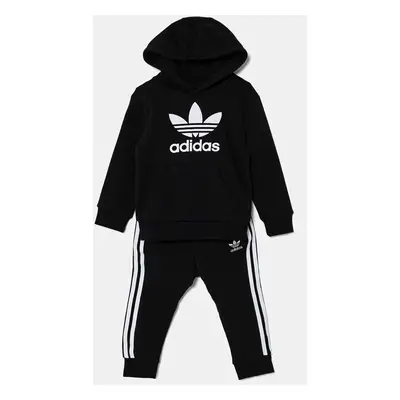 Dětská tepláková souprava adidas Originals HOODIE SET černá barva, IY4785