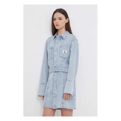 Džínové šaty Calvin Klein Jeans mini, J20J222784