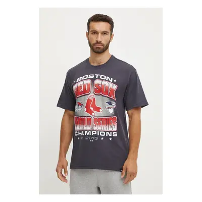 Bavlněné tričko 47 brand MLB Boston Red Sox tmavomodrá barva, s potiskem, BU002TMYIHQ632912VN