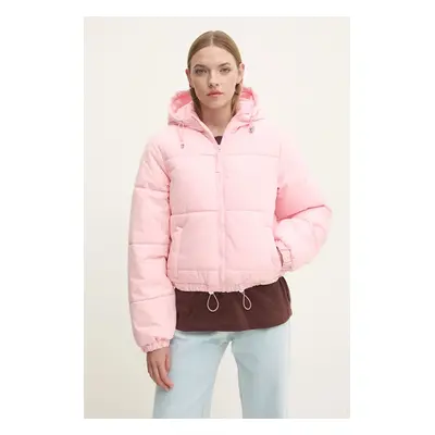 Bunda Juicy Couture MARGIE PUFFER dámská, růžová barva, zimní, JCOIJ224553