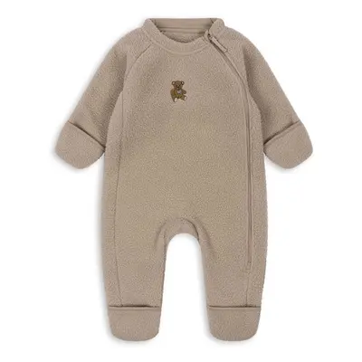 Kojenecké body Konges Sløjd SAFA ONESIE GRS béžová barva, KS101294