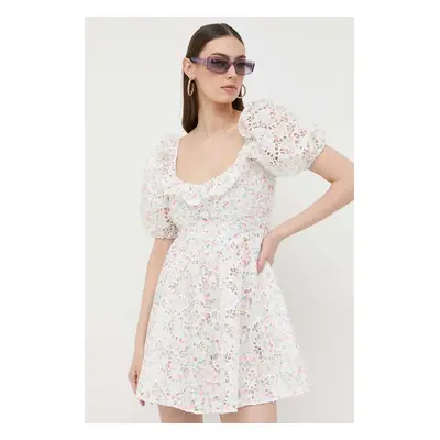 Šaty For Love & Lemons bílá barva, mini