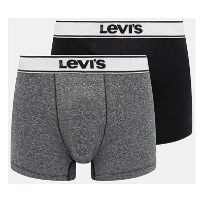 Boxerky Levi's 2-pack pánské, černá barva, 37149-0959