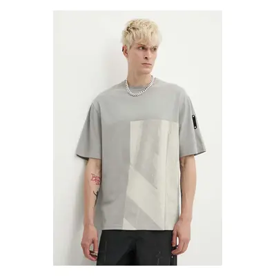 Bavlněné tričko A-COLD-WALL* Strand T-Shirt šedá barva, s potiskem, ACWMTS189