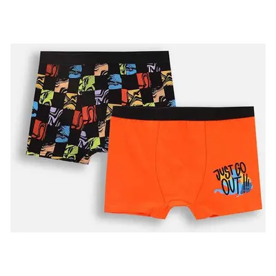 Dětské bavlněné boxerky Coccodrillo 2-pack oranžová barva, PANTS