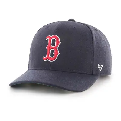 Kšiltovka 47 brand MLB Boston Red Sox tmavomodrá barva, s aplikací, B-CLZOE02WBP-NY