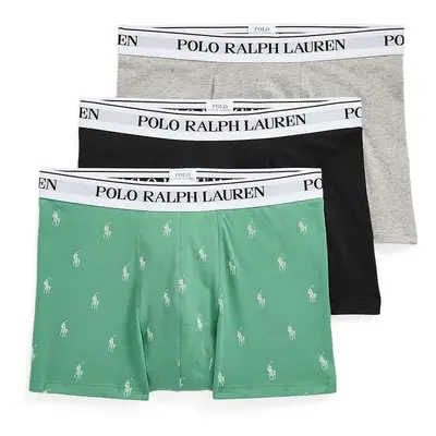 Boxerky Polo Ralph Lauren 3-pack pánské, šedá barva, 714830299