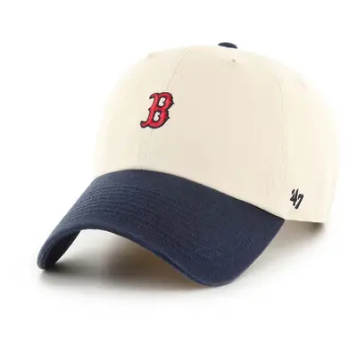 Bavlněná baseballová čepice 47 brand MLB Boston Red Sox béžová barva, s aplikací, B-SSTBC02GWS-N