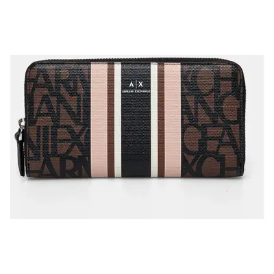 Peněženka Armani Exchange hnědá barva, 948068 4R733