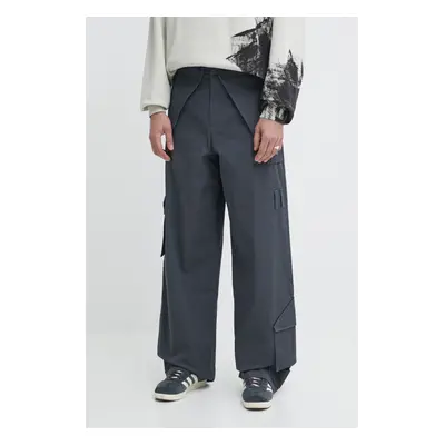 Kalhoty A-COLD-WALL* Overlay Cargo Pant pánské, šedá barva, ve střihu cargo, ACWMB276