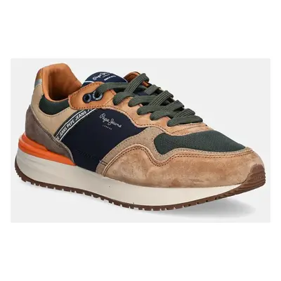 Sneakers boty Pepe Jeans PMS60027 hnědá barva, BUSTER PRO M