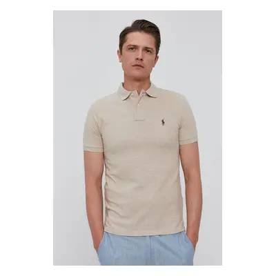 Polo tričko Ralph Lauren pánské, žlutá barva, hladké, 710536856215