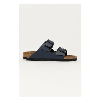 Kožené pantofle Birkenstock Arizona dámské, tmavomodrá barva, 51153