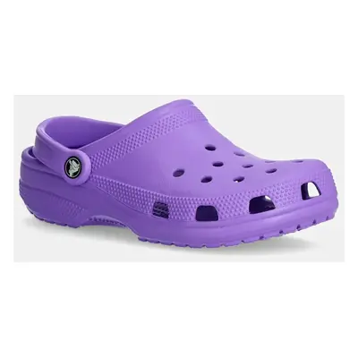 Pantofle Crocs Classic dámské, fialová barva, 10001