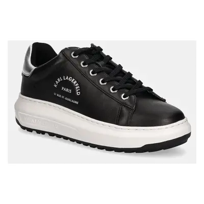 Kožené sneakers boty Karl Lagerfeld KAPRI černá barva, KL67538